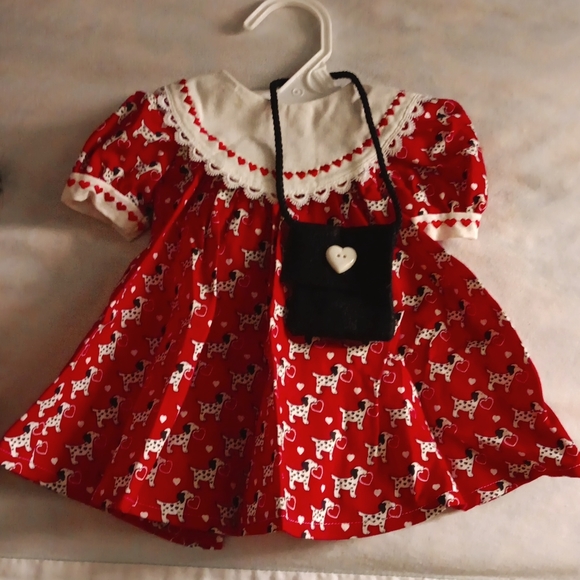Doll Dalmatian vintage dress w purse - Picture 1 of 3